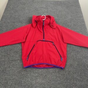 Vintage Sierra Designs Anorak Jacket Mens M Red Nylon Quarter Zip Gorpcore Style